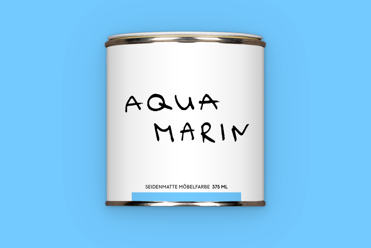 Hellblaue Möbelfarbe zum Streichen von Holzmöbeln, für mediterrane Wohnakzente „Aquamarin“