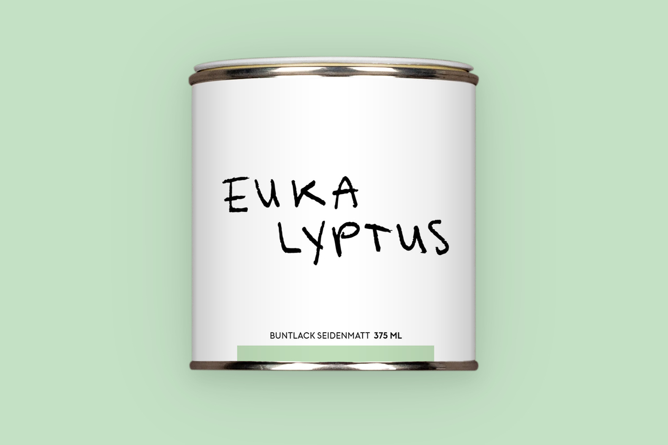 Heller Grünton zum Möbel streichen Pastellgrün Eukalyptus