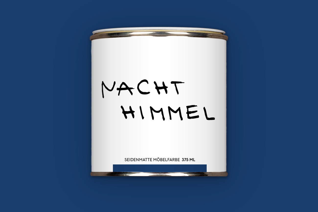 Dunkelblaue Möbelfarbe zum Möbel streichen, für Möbel-Upcycling z.B. einer Kommode oder die Restaurierung eines Tisches, Holzlack „Nachthimmel“