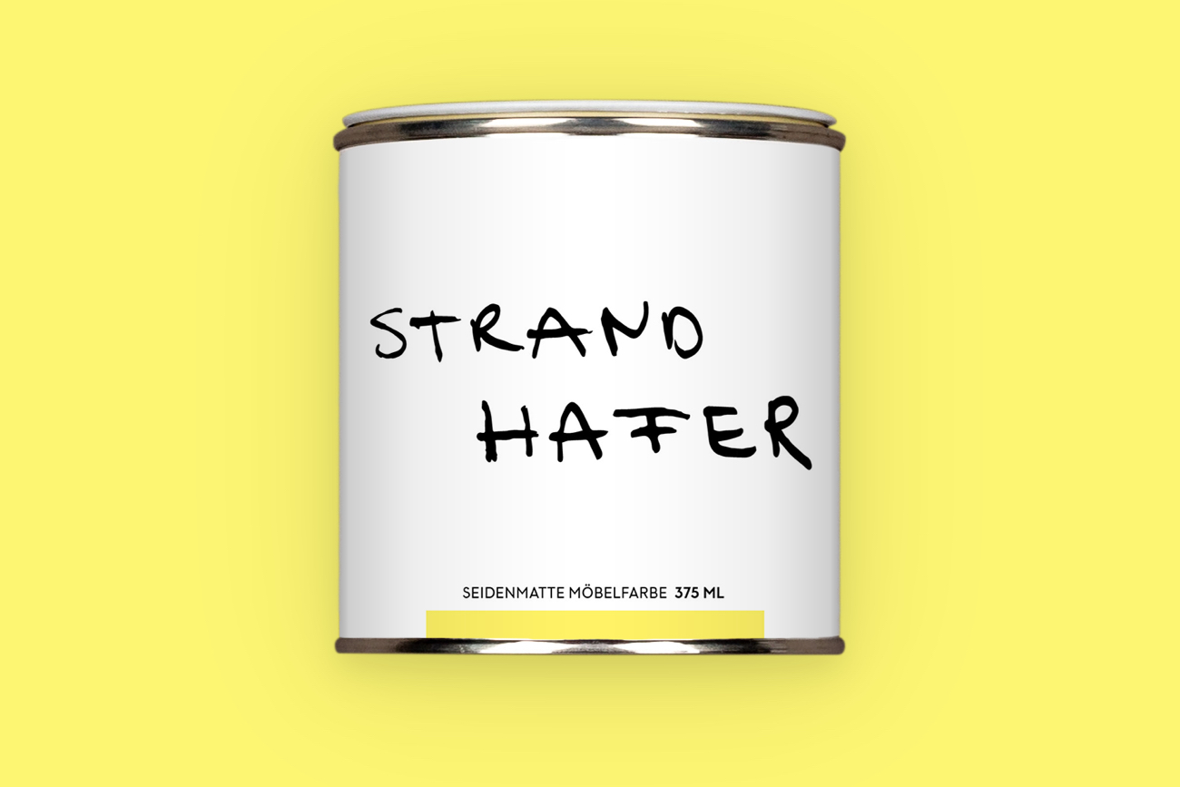 Gelber Holzlack für Möbel-Upcycling, für hawaianisches Wohnen, Cuba-Wohnstil, Skandi Living oder minimalistischen Japandi-Wohnstil