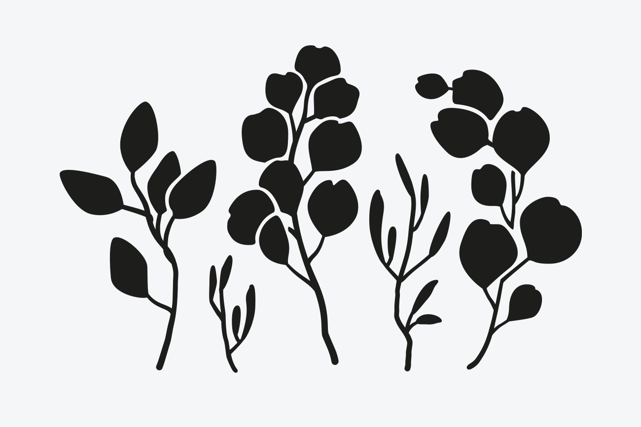 Eukalyptus-Schablone für DIY Möbel und Urban Jungle