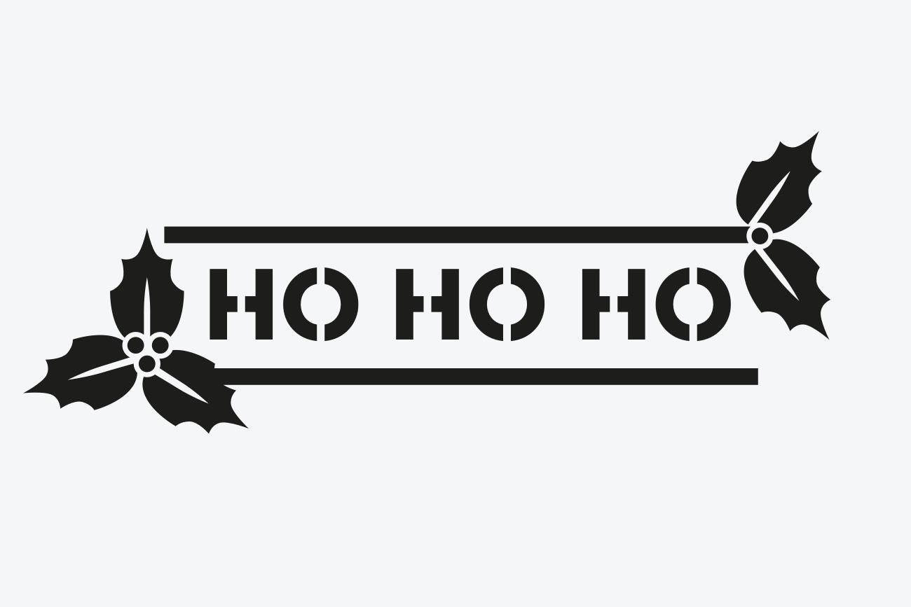 Weihnachtliche Schablone für DIY Geschenke und Türschilder