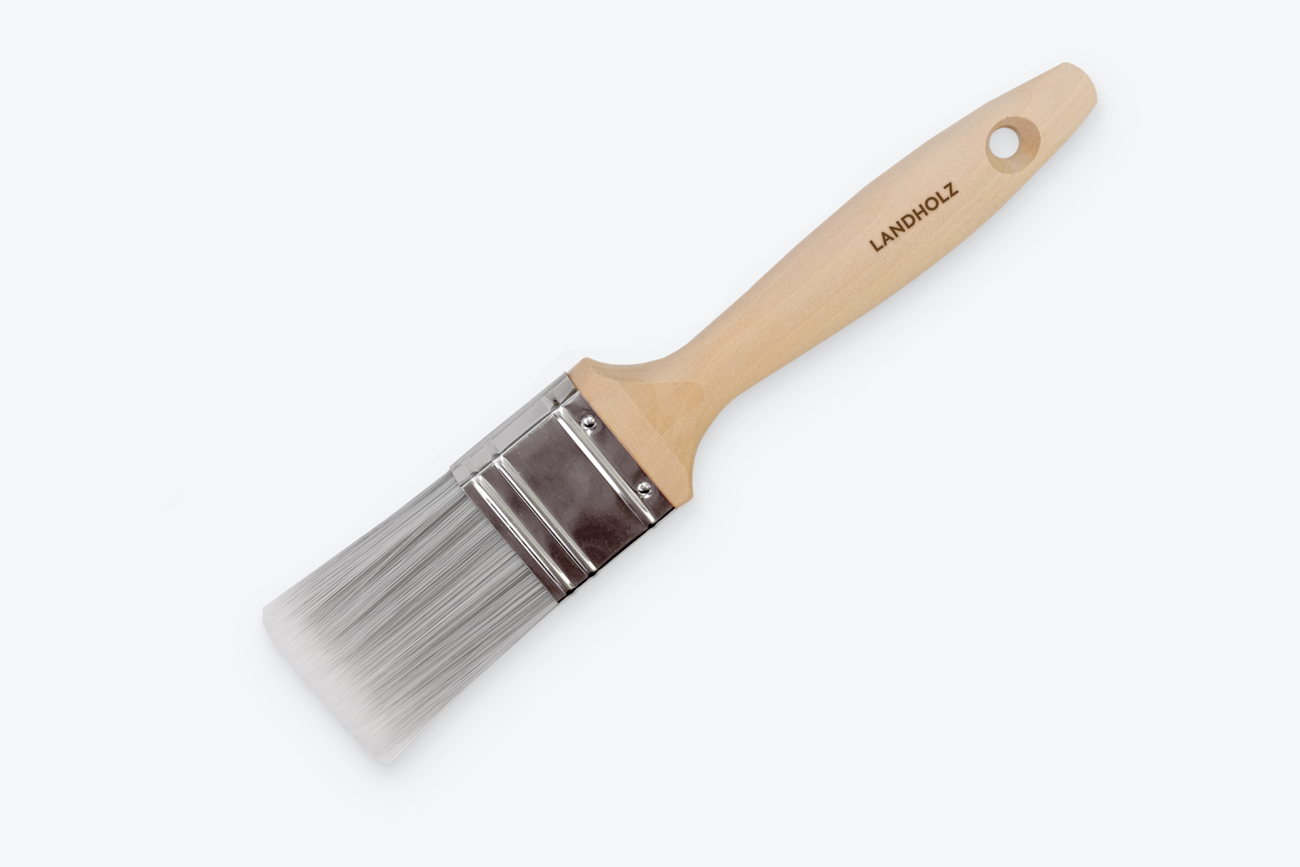 Lasurset für einfaches Möbel-Lasieren, nachhaltig wiederverwendbare Pinsel mit Holzgriff in verschiedenen Größen.