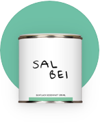 Möbelfarbe Salbei, grüner Holzlack seidenmatt, für Boho-Style und Urban Jungle Möbel