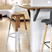 Barhocker mit skandinavisch weißer Farbe: aus alt mach neu. Inspiration auf Instagram