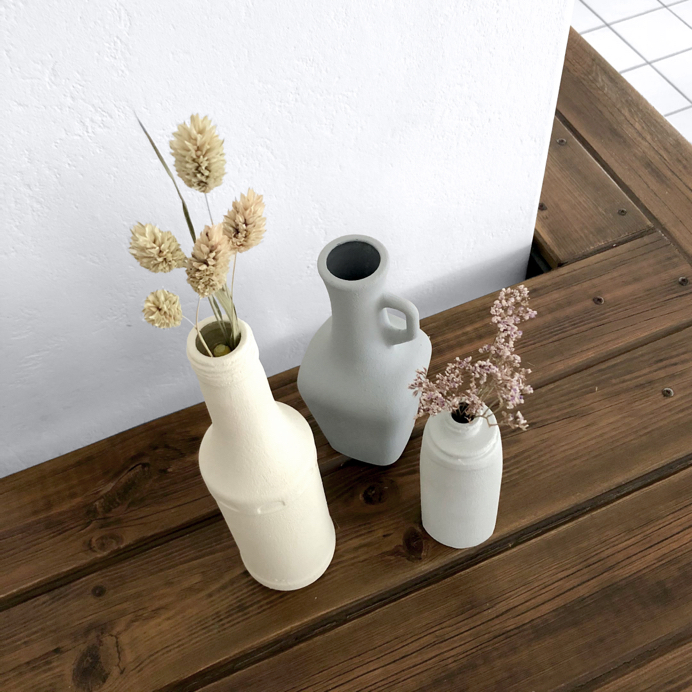 Vasen mit Kreidefarbe streichen & upcyclen & Kreidefarbe selbst herstellen mit hochwertigen Möbellacken von Landholz